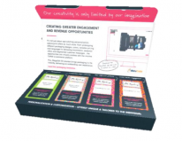 Each cake box was personalized to each attendee at the conference and the design of the cake sleeves was completely unique to the recipient.