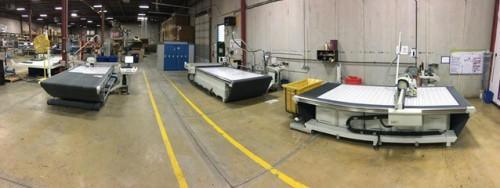 In 2007, Impulse invested in a high-volume flatbed printer, recently added a new hybrid printer to boost its printing capacity to over 7,000 sq. ft. per hour and has invested in their third Kongsberg cutting table. 