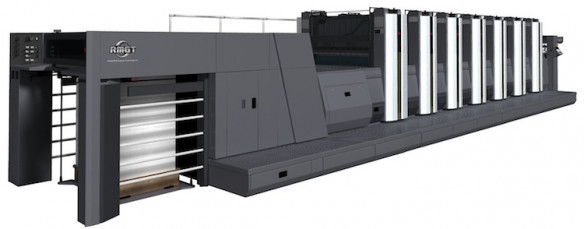 The RMGT 920ST-6+CC+LED UV-2+IR six-color press with coater.