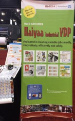 At the Haiyaa stand, visitors had the opportunity to see full-color barcodes, .25mm microtext, and interesting security solutions.