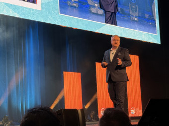 Haim Levit, senior vice president and division president of HP Industrial Print, addressed attendees and shared HP's vision for the future.