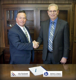 From the left, John Wurtsbaugh, president of United Graphics, and Michael Kingery, president of Kingery Printing .