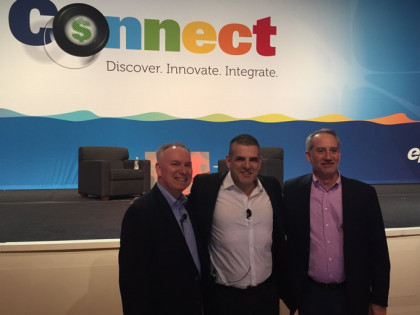 Fireside chat participants included Xerox's Jeff Jacobson; EFI's Guy Gecht; and Quad/Graphics' Joel Quadracci.