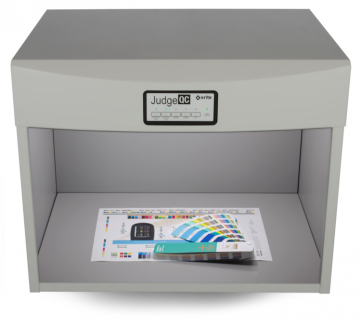 The Judge QC light booth offers UV illumination that allows for accurate visual evaluation of OBA-enhanced materials.