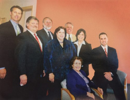 Sandstrom family members who formerly led HM Graphics printing company; five remain active in the business today.