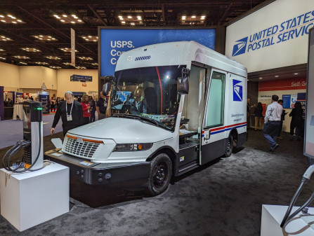 New USPS trucks at NPF 2024