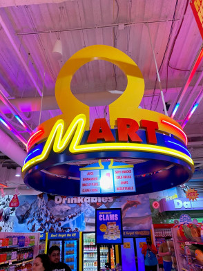 Omega Mart Entrance sign