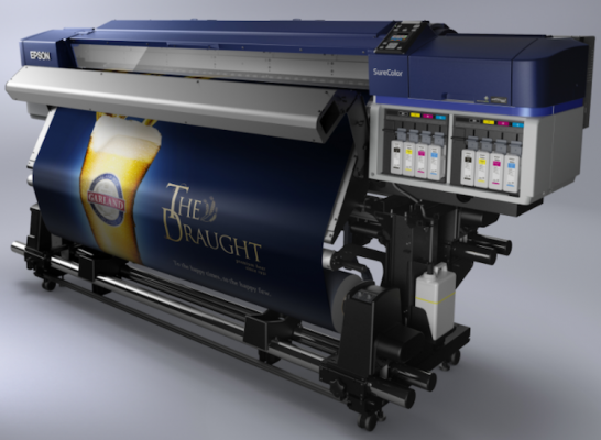 The Epson SureColor S60600 roll-to-roll solvent printer.