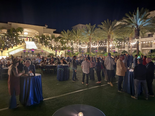 Dinner was shared under the stars at the Park Hyatt Aviara Resort in San Diego, California.