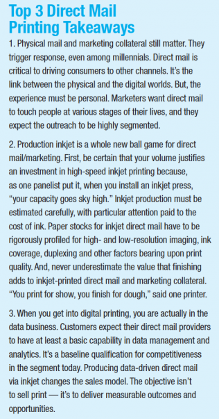 Top 3 Direct Mail Printing Takeaways