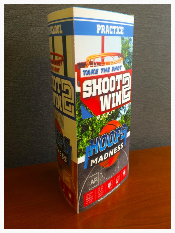 Interactive table tent printed on Synaps OM 10 mil.