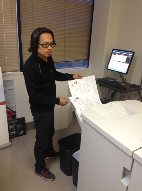 Peter Vincent is in charge of James Litho's digital printing department.