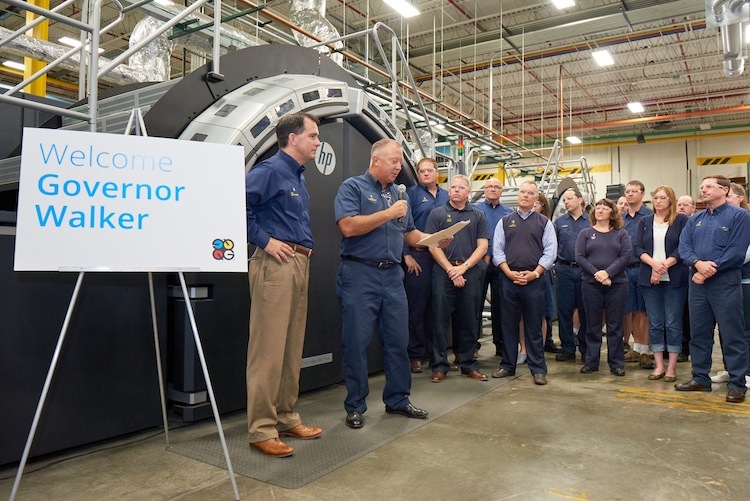 Wisconsin Governor Calls Quad/Graphics Pewaukee Facility a 'Great Asset